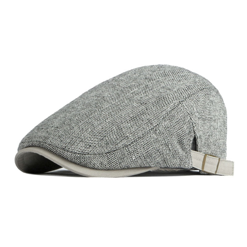 gorra plana de tweed