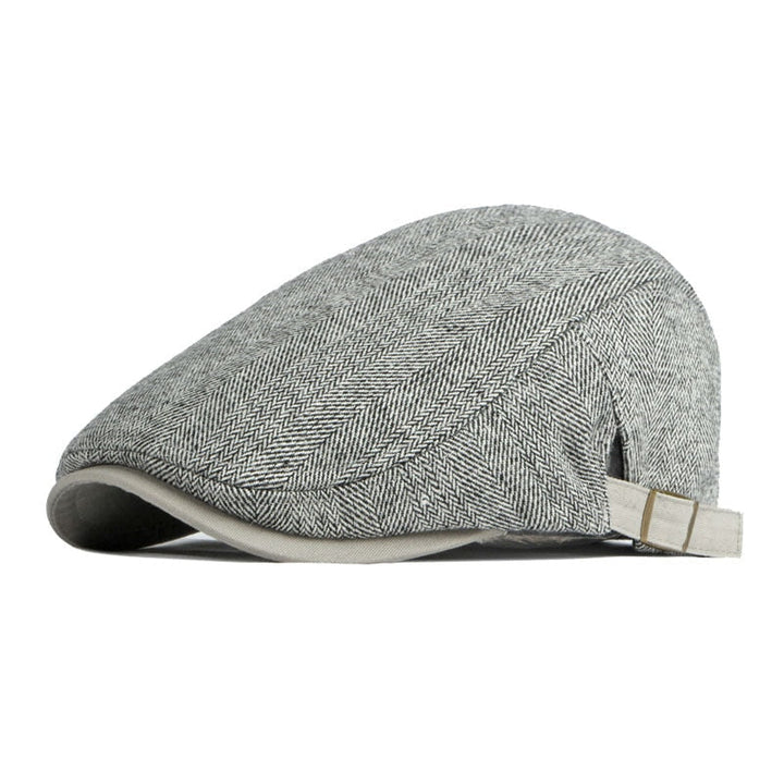 gorra plana de tweed