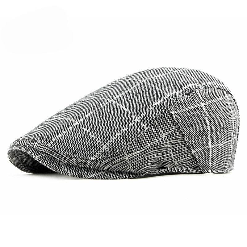 gorra gris plana
