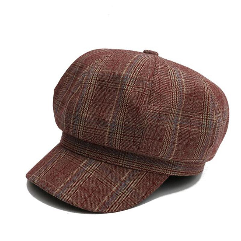 boina a cuadros mujer