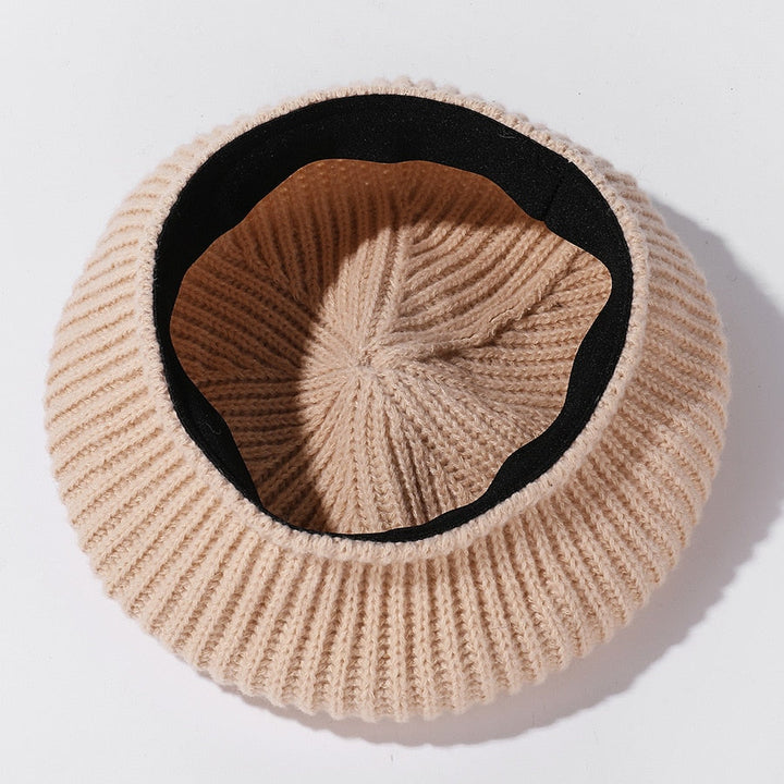 boina beige a crochet