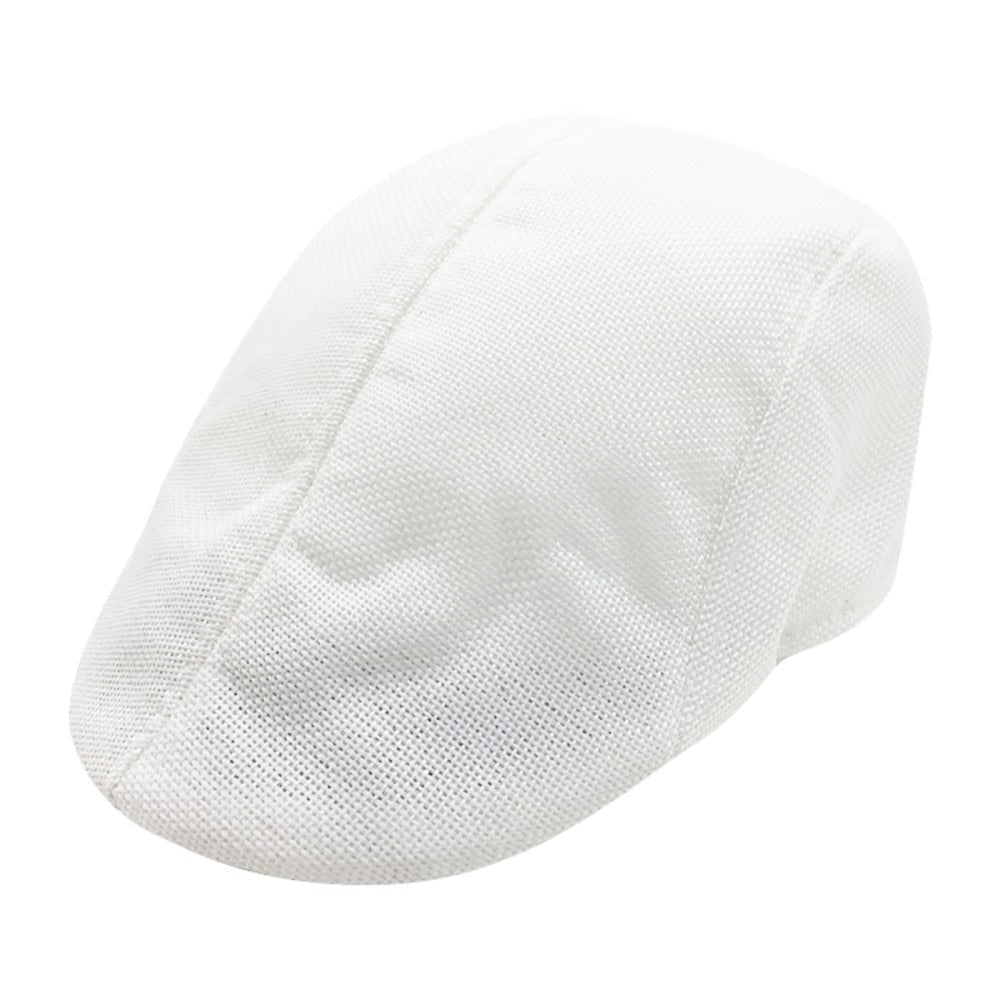 gorra plana blanca