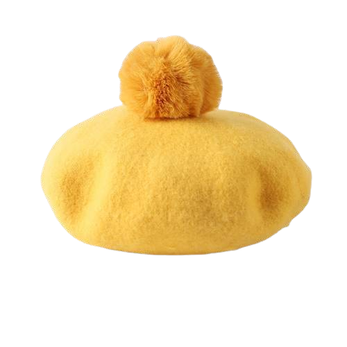 Boina Lana Pompón Mujer